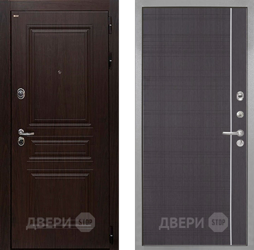 Входная металлическая Дверь Интекрон (INTECRON) Брайтон Тиковое Дерево В-07 с молдингом Венге в Ногинск