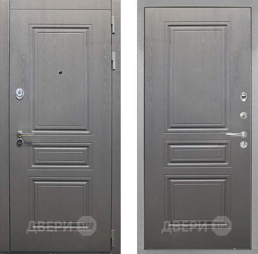 Входная металлическая Дверь Интекрон (INTECRON) Брайтон Графит ФЛ-243 Графит вуд дуб в Ногинск