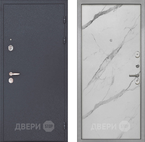 Входная металлическая Дверь Интекрон (INTECRON) Колизей Гладкая Мрамор натуральный арктик в Ногинск