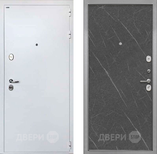 Входная металлическая Дверь Интекрон (INTECRON) Колизей White Гладкая Гранит лава оникс в Ногинск