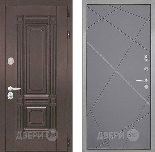 Входная металлическая Дверь Интекрон (INTECRON) Италия Лучи-М Графит софт в Ногинск