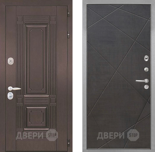 Входная металлическая Дверь Интекрон (INTECRON) Италия Лучи-М Венге распил кофе в Ногинск