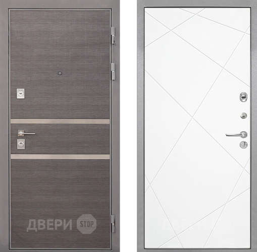 Входная металлическая Дверь Интекрон (INTECRON) Неаполь Лучи-М Софт милк в Ногинск