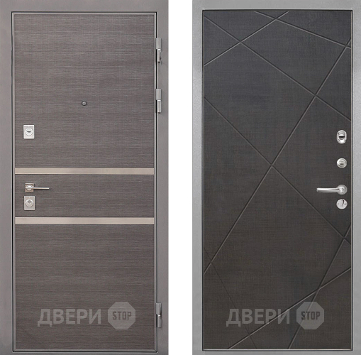 Входная металлическая Дверь Интекрон (INTECRON) Неаполь Лучи-М Венге распил кофе в Ногинск