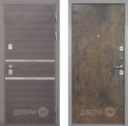 Входная металлическая Дверь Интекрон (INTECRON) Неаполь Гладкая Гранж в Ногинск