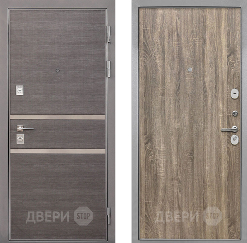 Входная металлическая Дверь Интекрон (INTECRON) Неаполь Гладкая Дуб турин в Ногинск