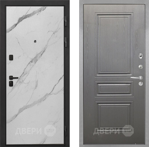 Входная металлическая Дверь Интекрон (INTECRON) Профит Black Мрамор Арктик ФЛ-243 Графит вуд дуб в Ногинск