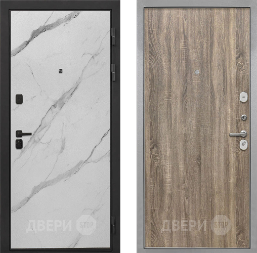 Дверь Интекрон (INTECRON) Профит Black Мрамор Арктик Гладкая Дуб турин в Ногинск