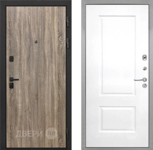 Входная металлическая Дверь Интекрон (INTECRON) Профит Black Дуб Турин Альба Роял Вуд белый в Ногинск