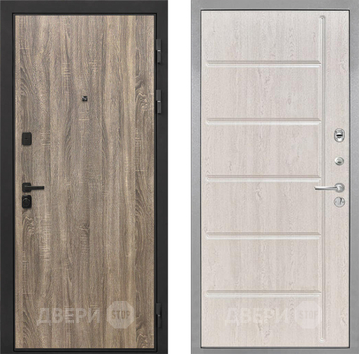 Входная металлическая Дверь Интекрон (INTECRON) Профит Black Дуб Турин ФЛ-102 Сосна белая в Ногинск