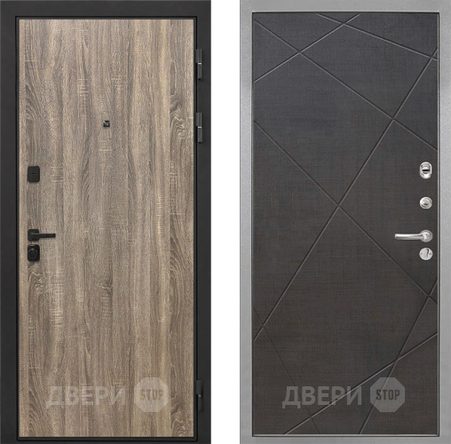 Входная металлическая Дверь Интекрон (INTECRON) Профит Black Дуб Турин Лучи-М Венге распил кофе в Ногинск