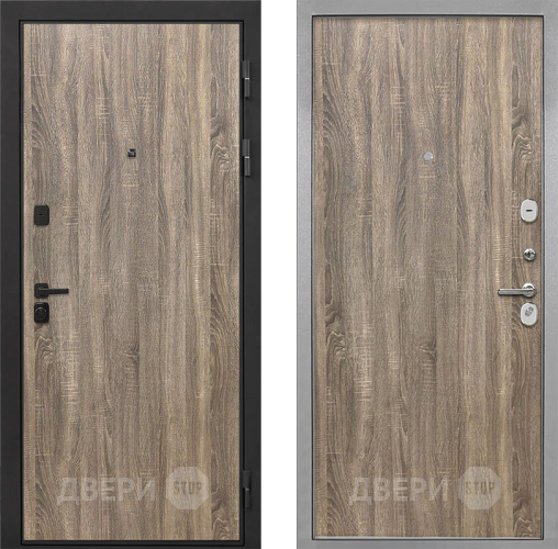 Входная металлическая Дверь Интекрон (INTECRON) Профит Black Дуб Турин Гладкая Дуб турин в Ногинск