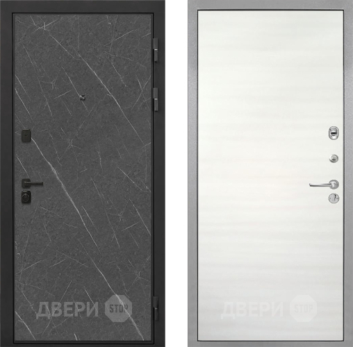 Входная металлическая Дверь Интекрон (INTECRON) Профит Black Гранит Лава Оникс Гладкая Дуб сильвер поперечный в Ногинск