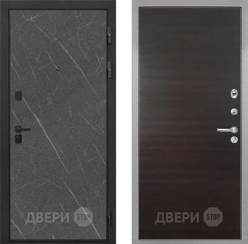 Входная металлическая Дверь Интекрон (INTECRON) Профит Black Гранит Лава Оникс Гладкая Эковенге поперечный в Ногинск