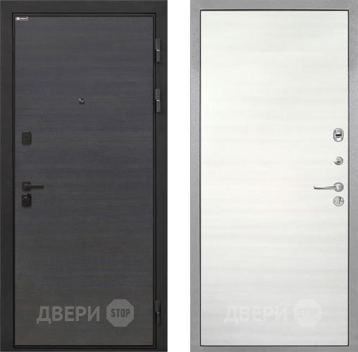 Входная металлическая Дверь Интекрон (INTECRON) Профит Black Эковенге Гладкая Дуб сильвер поперечный в Ногинск