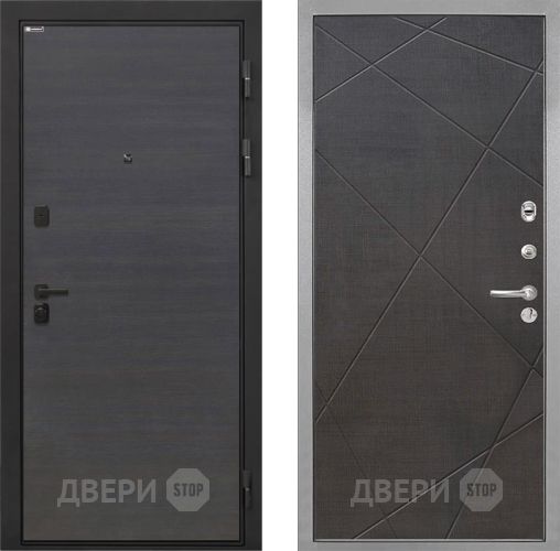 Входная металлическая Дверь Интекрон (INTECRON) Профит Black Эковенге Лучи-М Венге распил кофе в Ногинск