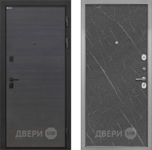 Входная металлическая Дверь Интекрон (INTECRON) Профит Black Эковенге Гладкая Гранит лава оникс в Ногинск