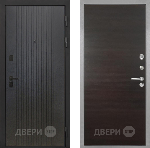 Входная металлическая Дверь Интекрон (INTECRON) Профит Black ФЛ-295 Гладкая Эковенге поперечный в Ногинск