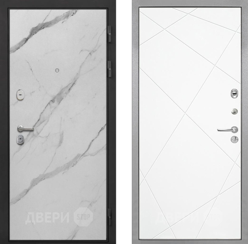 Входная металлическая Дверь Интекрон (INTECRON) Гектор Мрамор Арктик Лучи-М Софт милк в Ногинск