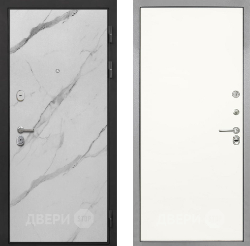 Дверь Интекрон (INTECRON) Гектор Мрамор Арктик Гладкая Слоновая кость в Ногинск