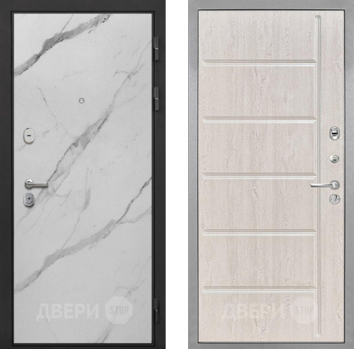 Входная металлическая Дверь Интекрон (INTECRON) Гектор Мрамор Арктик ФЛ-102 Сосна белая в Ногинск
