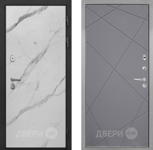 Дверь Интекрон (INTECRON) Гектор Мрамор Арктик Лучи-М Графит софт в Ногинск