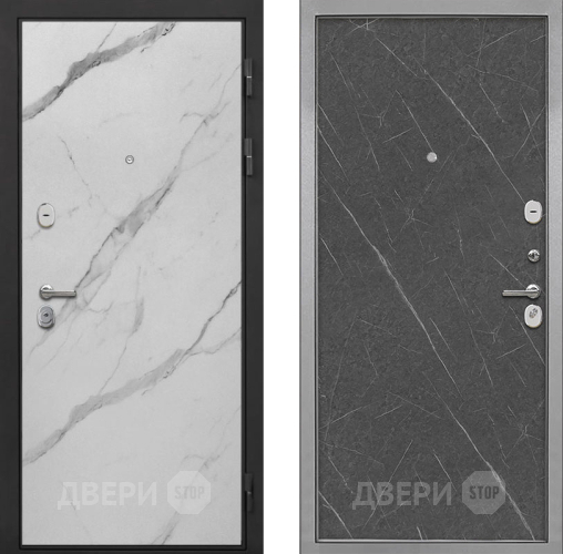 Входная металлическая Дверь Интекрон (INTECRON) Гектор Мрамор Арктик Гладкая Гранит лава оникс в Ногинск