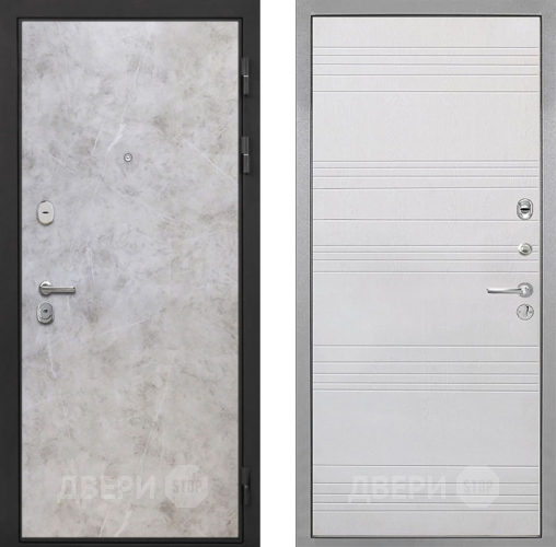 Входная металлическая Дверь Интекрон (INTECRON) Гектор Мрамор Светлый ФЛ-316 Белый ясень в Ногинск