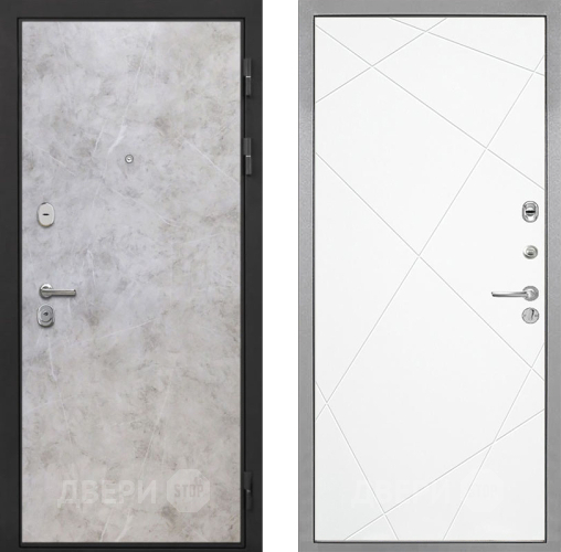 Входная металлическая Дверь Интекрон (INTECRON) Гектор Мрамор Светлый Лучи-М Софт милк в Ногинск