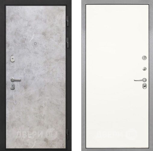 Входная металлическая Дверь Интекрон (INTECRON) Гектор Мрамор Светлый Гладкая Слоновая кость в Ногинск