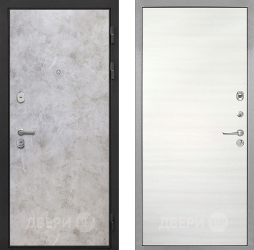 Дверь Интекрон (INTECRON) Гектор Мрамор Светлый Гладкая Дуб сильвер поперечный в Ногинск