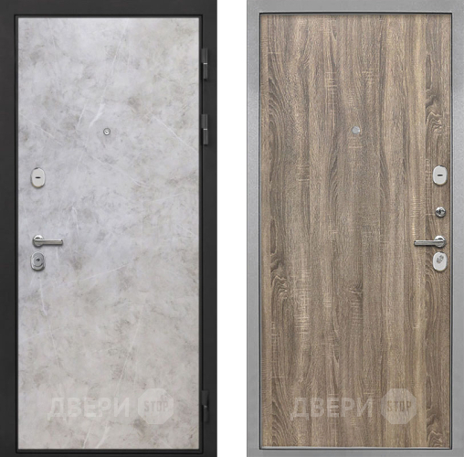 Входная металлическая Дверь Интекрон (INTECRON) Гектор Мрамор Светлый Гладкая Дуб турин в Ногинск