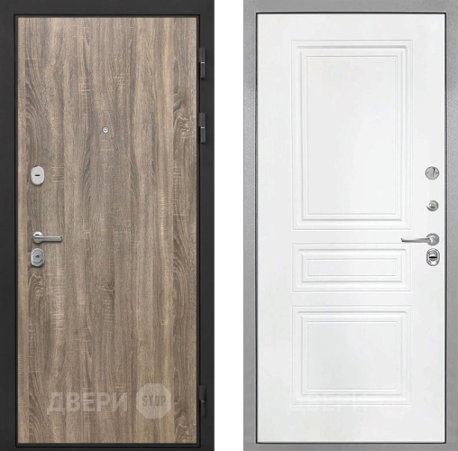 Входная металлическая Дверь Интекрон (INTECRON) Гектор Дуб Турин ФЛ-243 Белый матовый в Ногинск