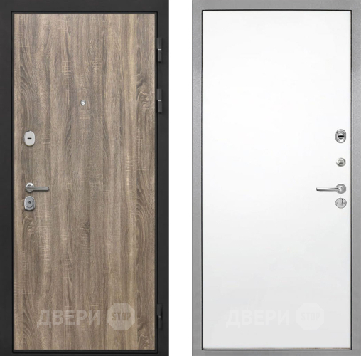 Входная металлическая Дверь Интекрон (INTECRON) Гектор Дуб Турин Гладкая Силк Сноу в Ногинск