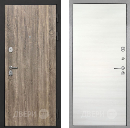 Входная металлическая Дверь Интекрон (INTECRON) Гектор Дуб Турин Гладкая Дуб сильвер поперечный в Ногинск
