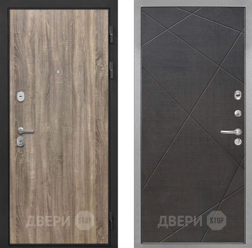 Входная металлическая Дверь Интекрон (INTECRON) Гектор Дуб Турин Лучи-М Венге распил кофе в Ногинск