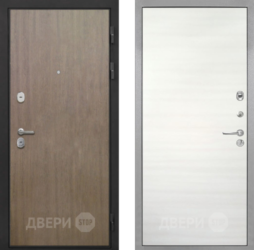 Входная металлическая Дверь Интекрон (INTECRON) Гектор Венге Коричневый Гладкая Дуб сильвер поперечный в Ногинск