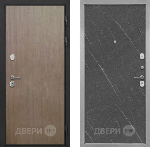 Входная металлическая Дверь Интекрон (INTECRON) Гектор Венге Коричневый Гладкая Гранит лава оникс в Ногинск