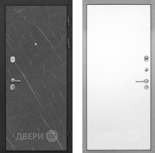 Входная металлическая Дверь Интекрон (INTECRON) Гектор Гранит Лава Оникс Гладкая Силк Сноу в Ногинск