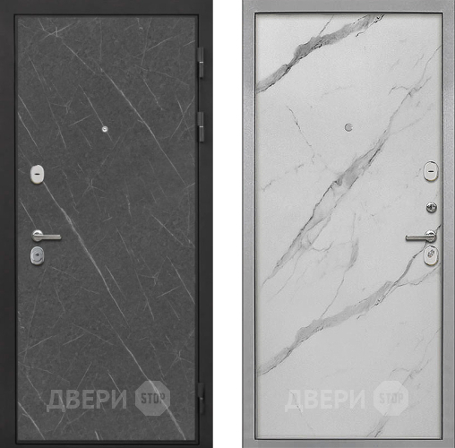 Входная металлическая Дверь Интекрон (INTECRON) Гектор Гранит Лава Оникс Гладкая Мрамор натуральный арктик в Ногинск