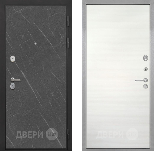 Входная металлическая Дверь Интекрон (INTECRON) Гектор Гранит Лава Оникс Гладкая Дуб сильвер поперечный в Ногинск