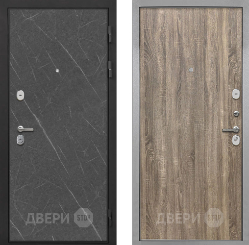 Входная металлическая Дверь Интекрон (INTECRON) Гектор Гранит Лава Оникс Гладкая Дуб турин в Ногинск