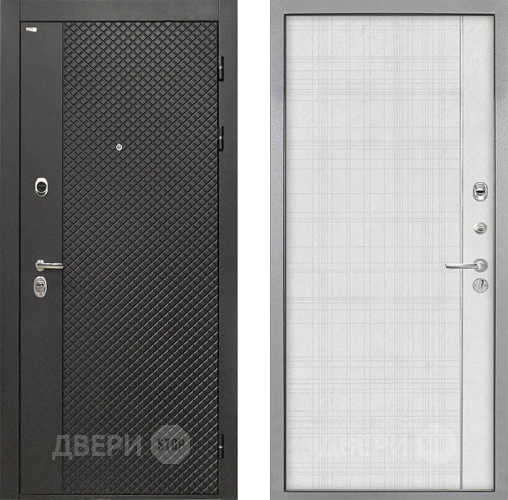 Входная металлическая Дверь Интекрон (INTECRON) Олимпия Black 4К В-07 с молдингом Лофт белый в Ногинск