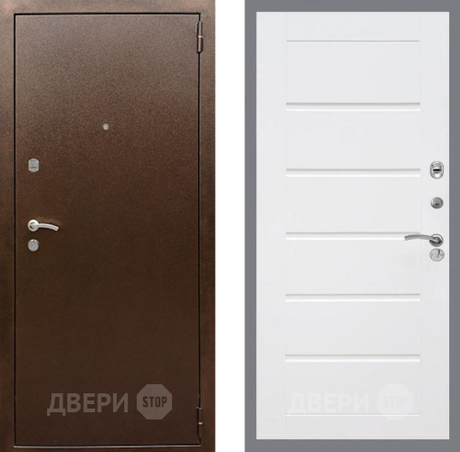 Дверь Рекс (REX) 1А Медный Антик Сити Белый ясень в Ногинск