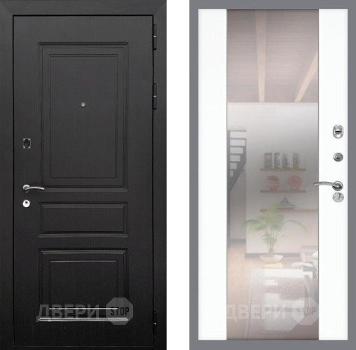 Входная металлическая Дверь Рекс (REX) 6 Венге СБ-16 Зеркало Силк Сноу в Ногинск