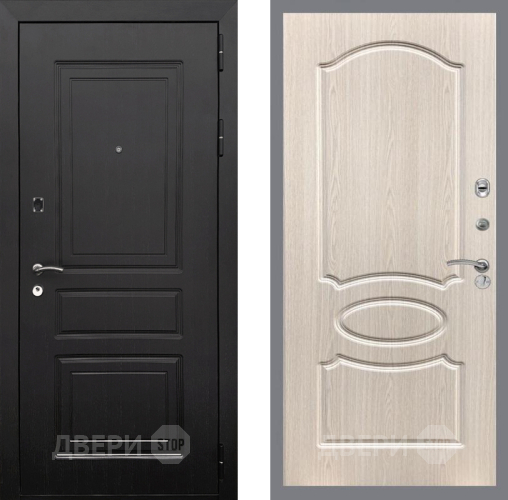 Входная металлическая Дверь Рекс (REX) 6 Венге FL-128 Беленый дуб в Ногинск