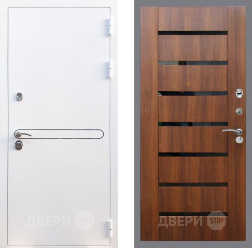 Входная металлическая Дверь Рекс (REX) 27 СБ-14 стекло черное Орех бренди в Ногинск