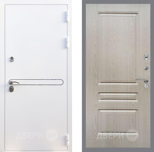 Входная металлическая Дверь Рекс (REX) 27 FL-243 Беленый дуб в Ногинск