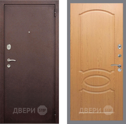 Входная металлическая Дверь Рекс (REX) 2 Медный Антик FL-128 Дуб в Ногинск