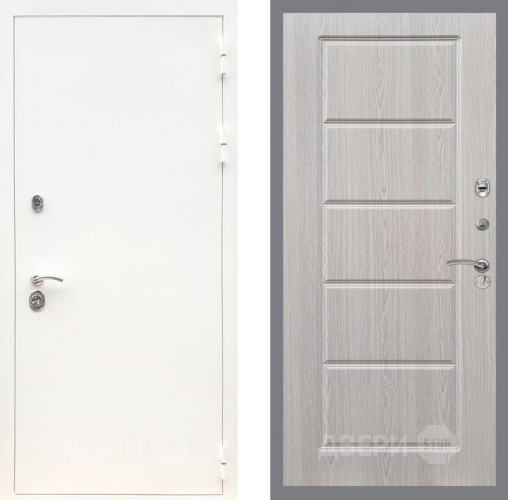 Дверь Рекс (REX) 5 Белая Шагрень FL-39 Беленый дуб в Ногинск